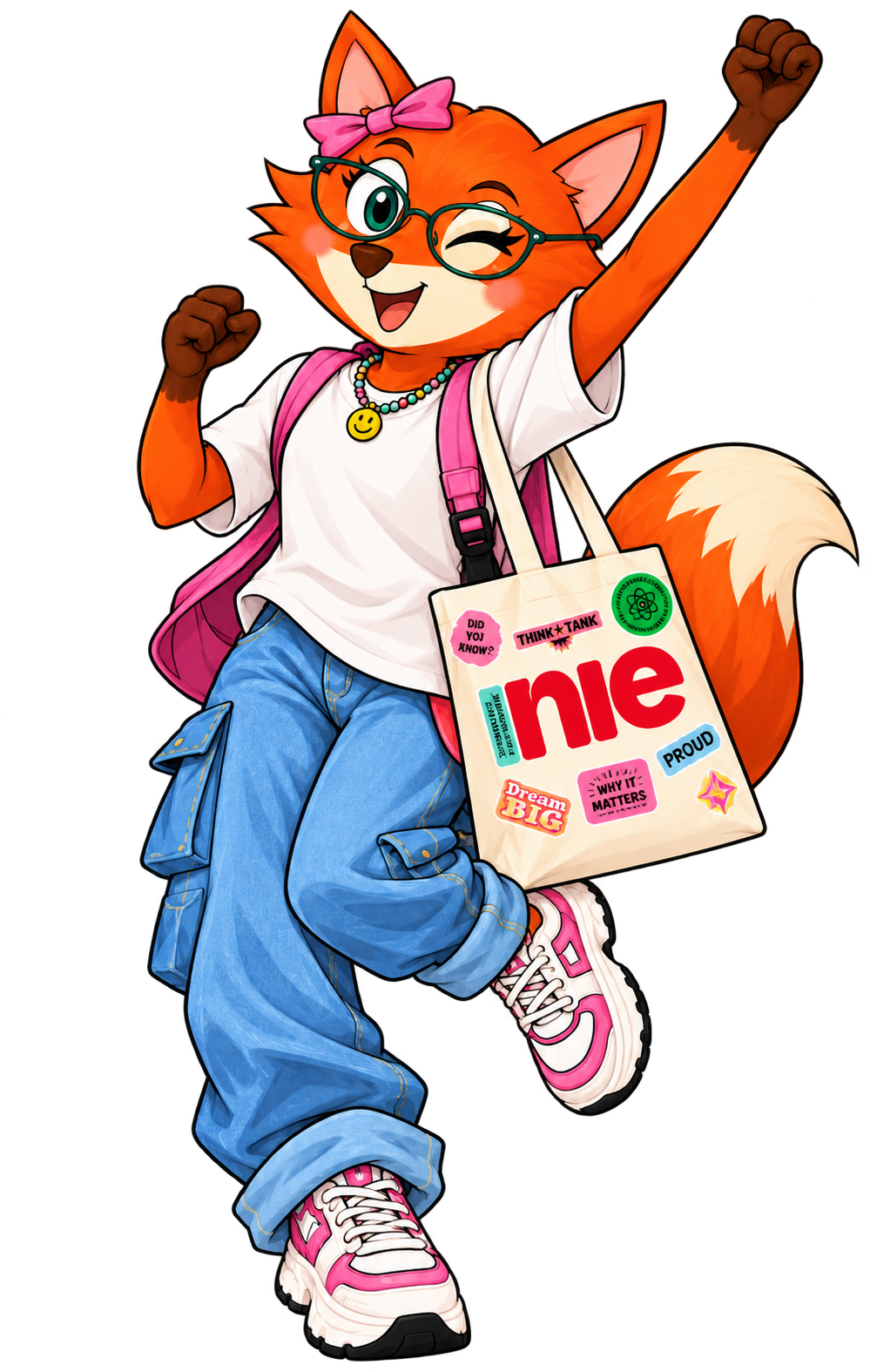 Fox holding a Times NIE newspaper